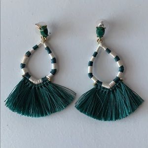 Francesca’s Medallion Tassel Earrings